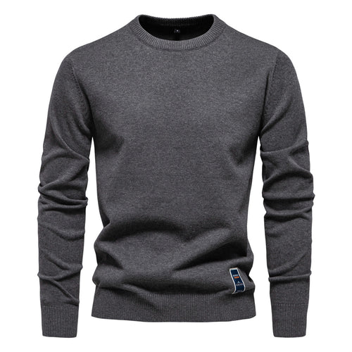 Herre klassisk rundhalset sweater lavet af høj kvalitet bomuld Stilla