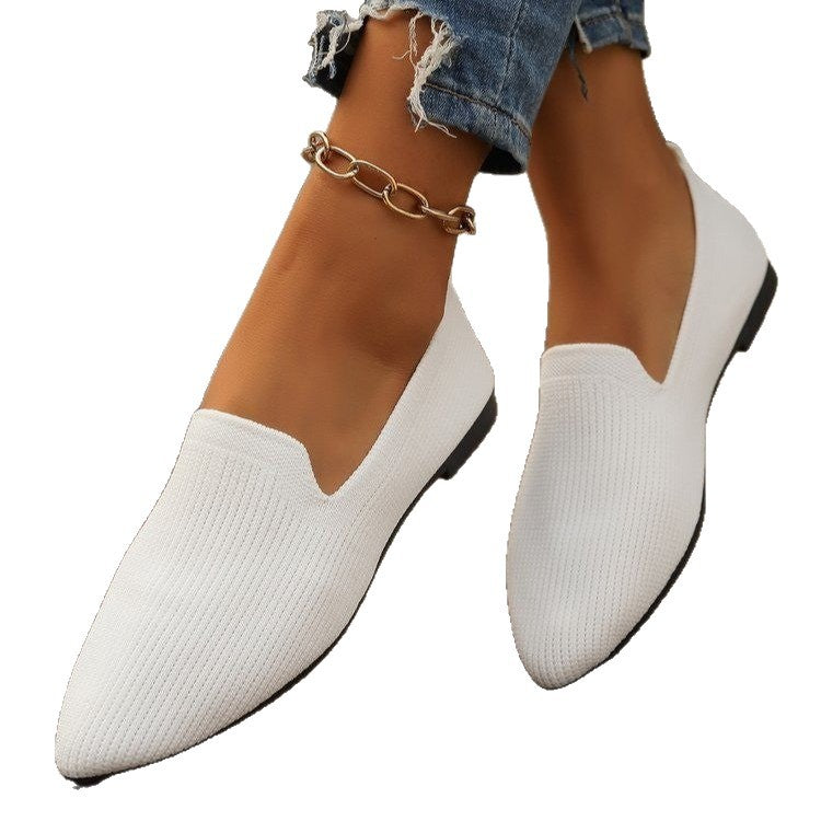 Dame Åndbare Strik Slip-on Loafers Stilla