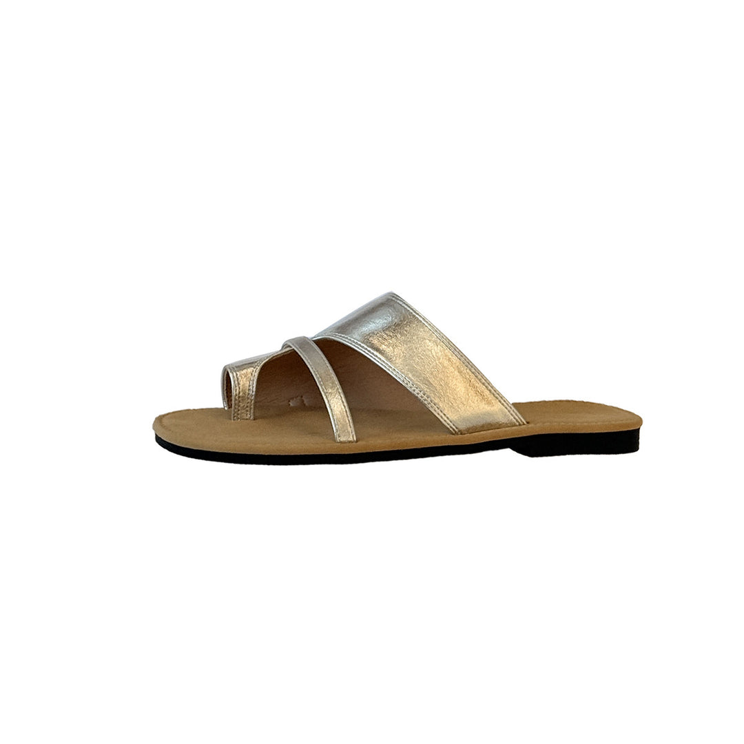 Femme Strappy Slide Sandaler med metalliske accenter Stilla