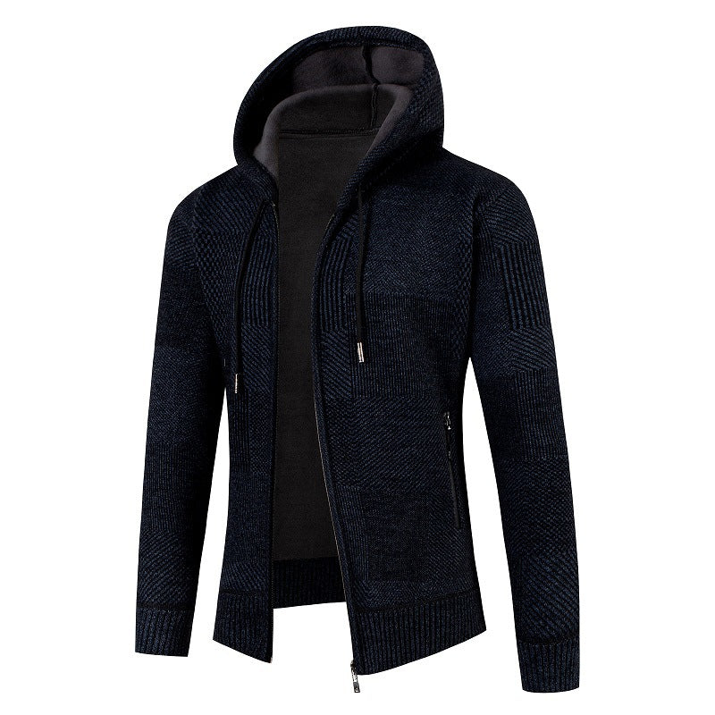 Herrer Struktureret Lynlås Fritids Hoodie Stilla