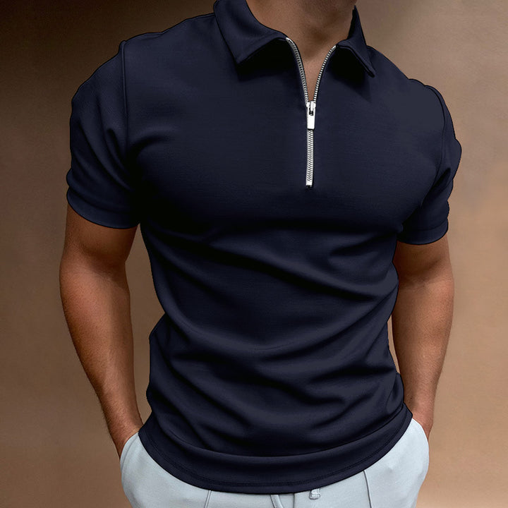 Herre poloshirt med lynlås Stilla