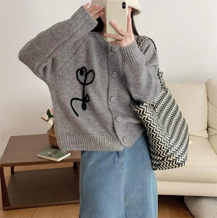 Femme Artistic Broderi Strikjakke Stilla