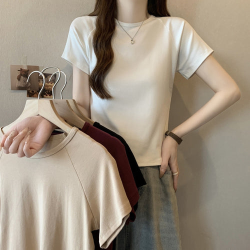Femme Klassisk Kortærmet Pullover T-Shirt Stilla