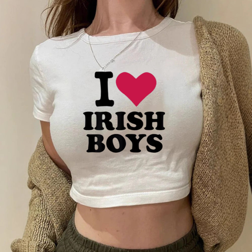 Dame T-shirt med kunstnerisk kattemotiv Skovae