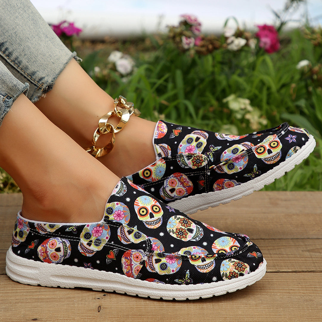 Dame Slip-On Sneakers med farverigt blomsterdesign og komfortabel dæmpning Stilla