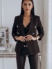 Dame figursyet blazer i elegant dobbeltknap-design Stilla
