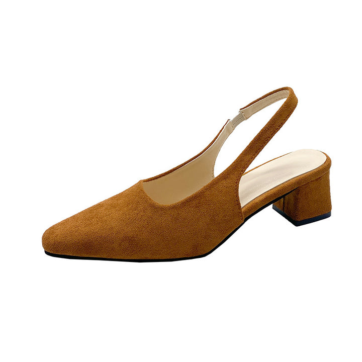 Dame Elegant Slingback Blockhæl Mules Stilla