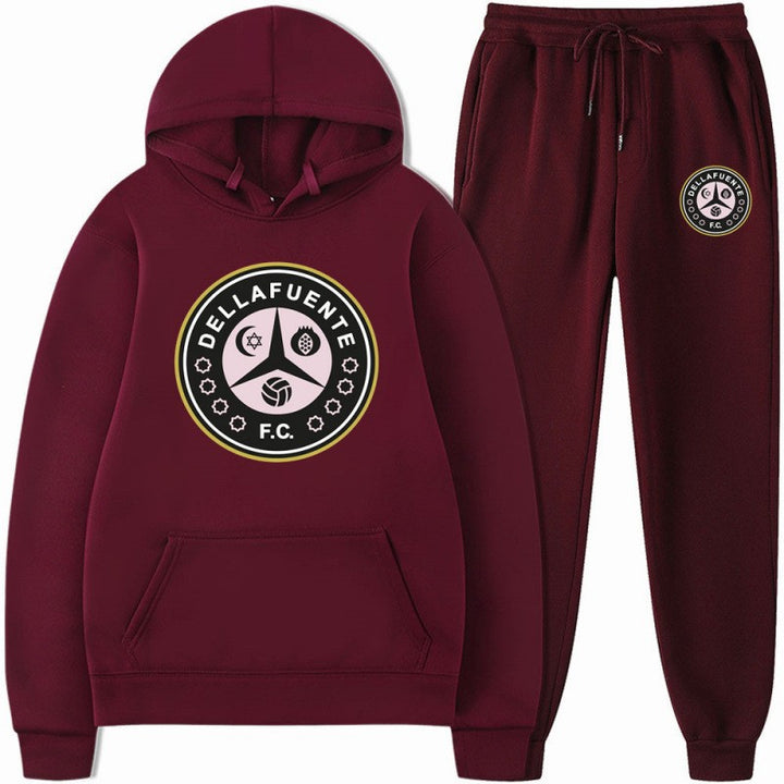 Kvinders sweatshirt og joggingbukser sæt med sporty klubmotiv Skovae
