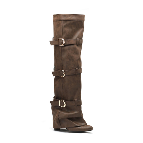 Femme Over-the-Knee spænder stiletto støvler Stilla