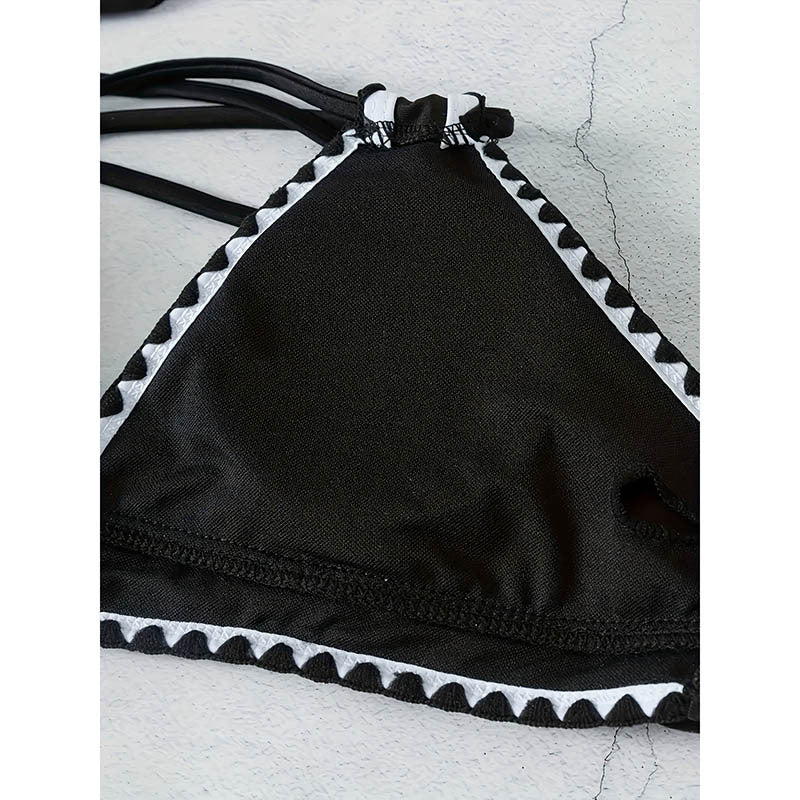 Dame Crisscross Ryg Bikini Sæt Stilla
