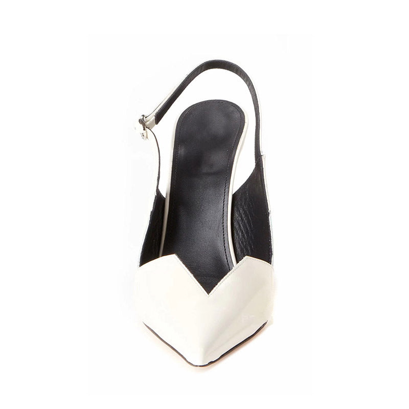Dame spidse slingback-høje hæle med asymmetrisk cut-out-design Stilla