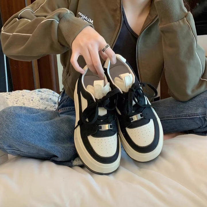 Dame Fritid Snøresneakers med forhøjet design Stilla