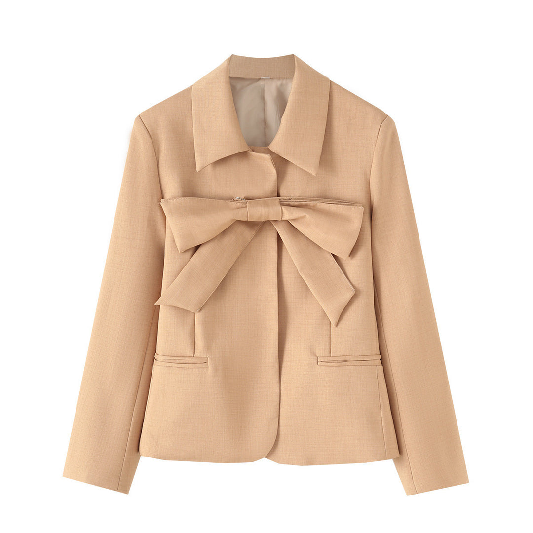 Femme Tailoreret Blazer med Sløjfedetalje Stilla