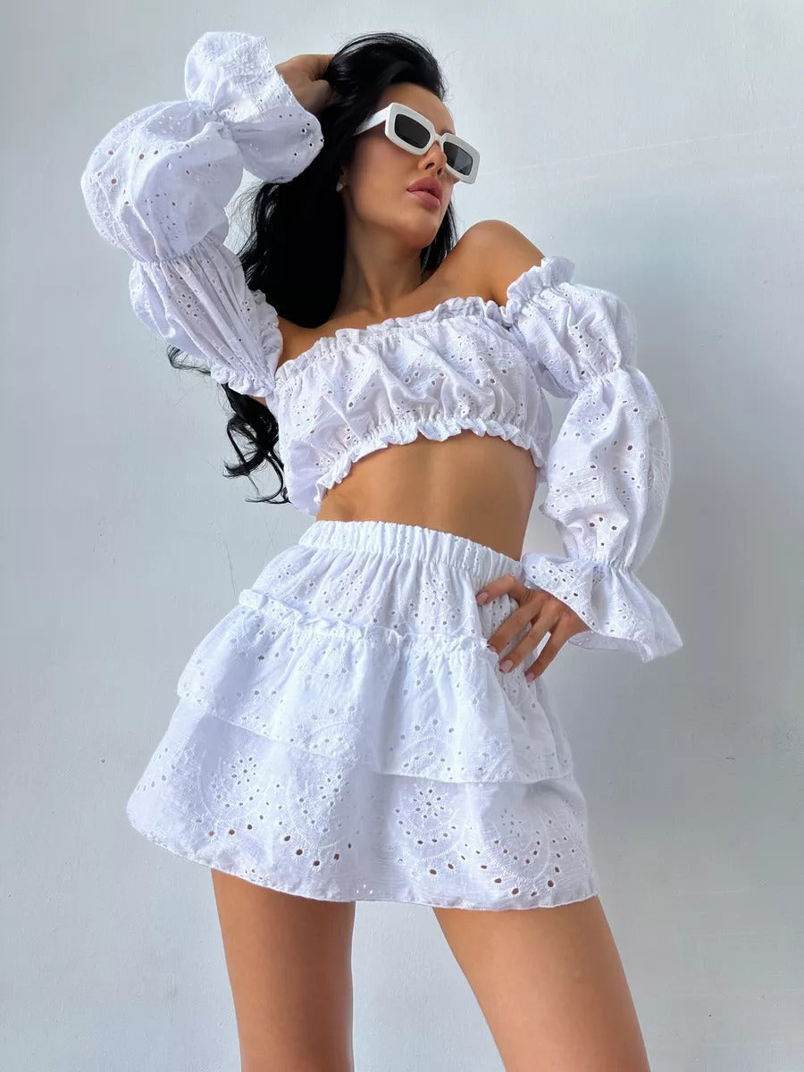 Dame top i lace Stilla