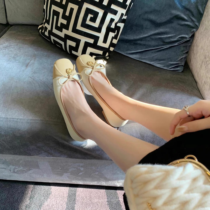 Damer elegante Ballerinaer med sløjfe og dekorerede detaljer Stilla
