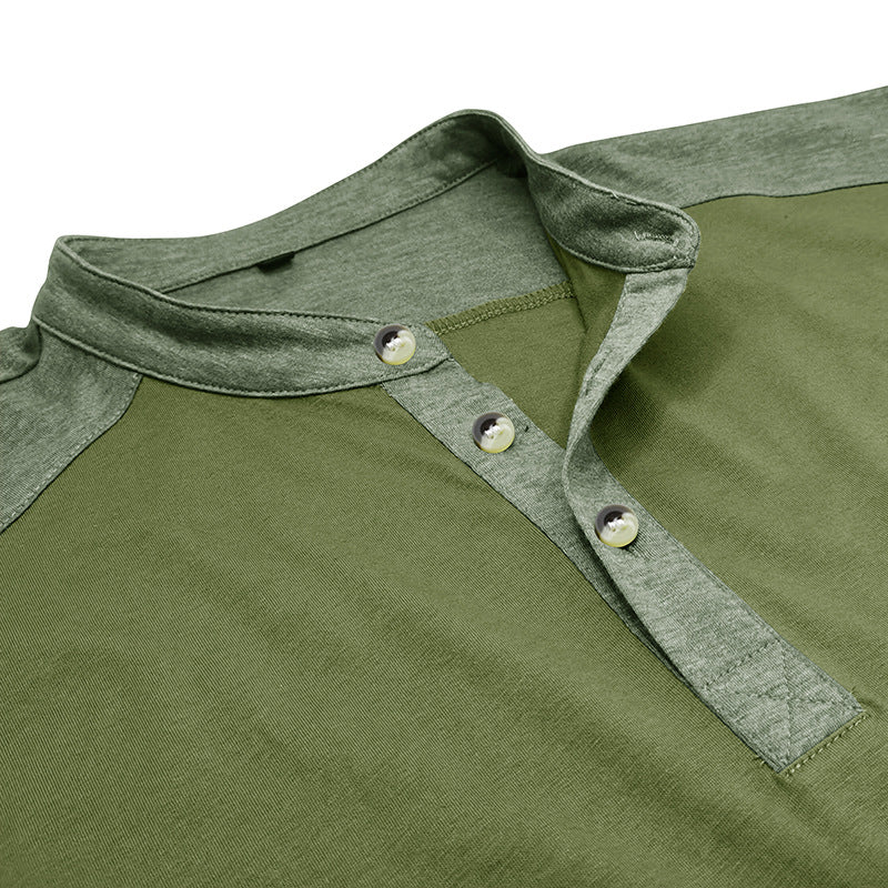 Herrer Polo-T-shirt med moderigtigt ståkrave og praktisk knapliste Stilla