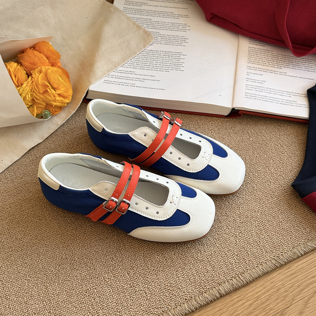 Femme Elegante Krydsrem Ballerinas Stilla