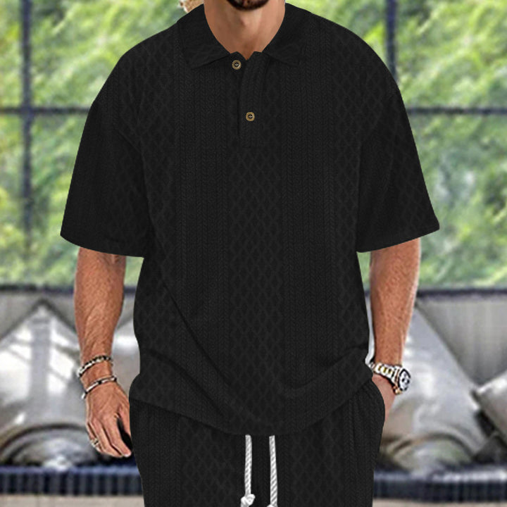 Herren polo shirt med struktureret design Stilla