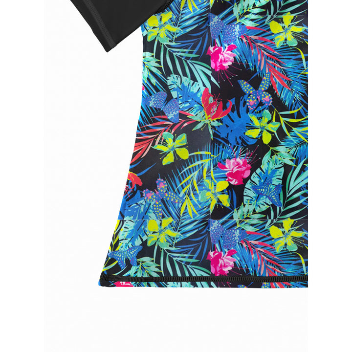 Dame Farverig UV-beskyttelses Rashguard med Shorts Skovae