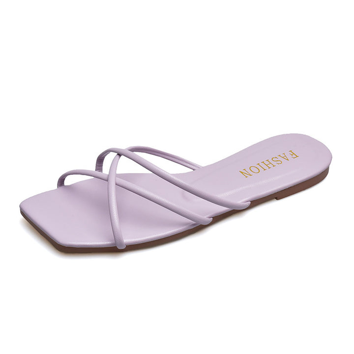 Dame Elegante Riemchensandaler med svungne remme og flad sål Stilla