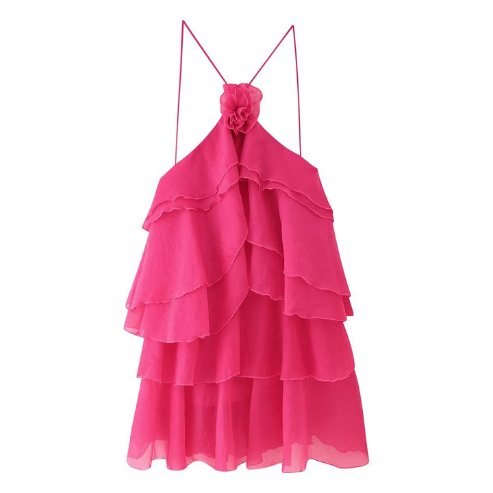 Femme Lagdelt Rynket Mini Kjole Stilla