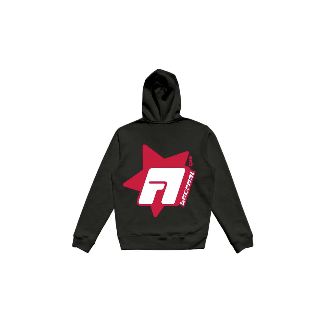 Herrer fritids zip-hoodie med grafiktryk Stilla
