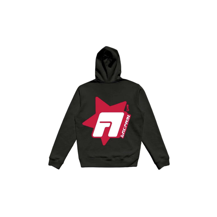 Herrer fritids zip-hoodie med grafiktryk Stilla
