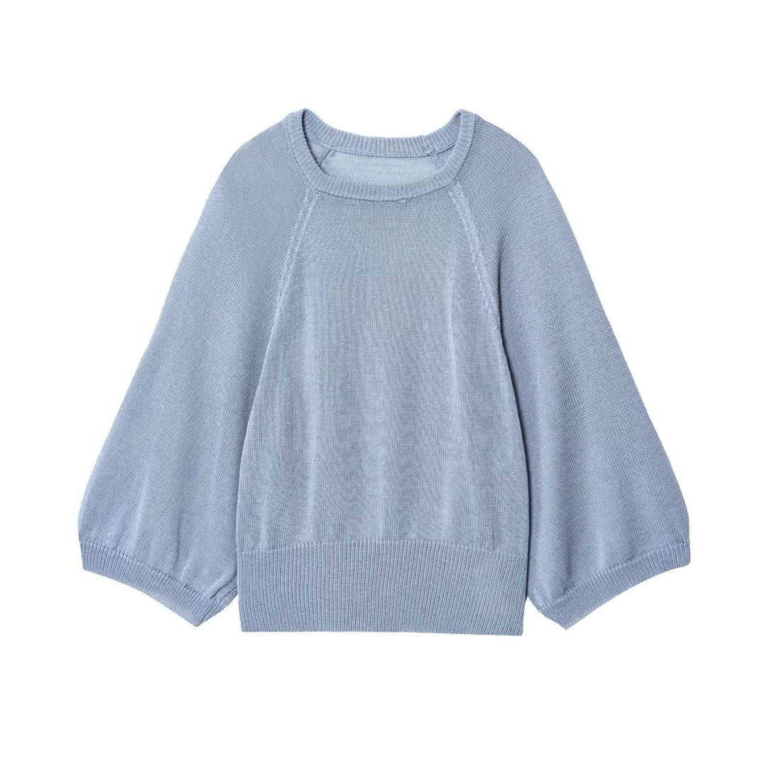 Dame afslappet sweater med overskårne ærmer og rund halsudskæring Stilla