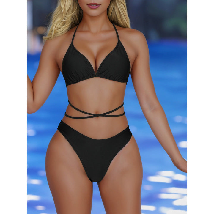 Damer Triangel-Bikini med justerbare bånd og elegant snit Skovae