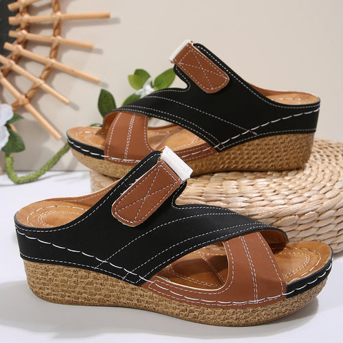 Dame mode Wedge-sandaler med justerbar rem og ergonomisk fodseng Stilla