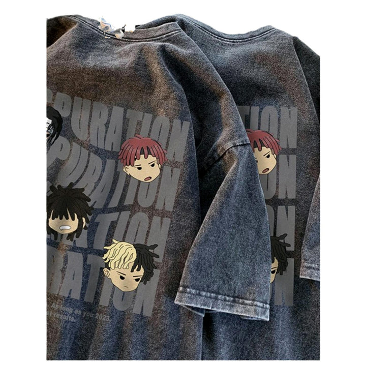 Dame T-Shirt med urban cartoon-design og kreativ inspirationstryk Stilla