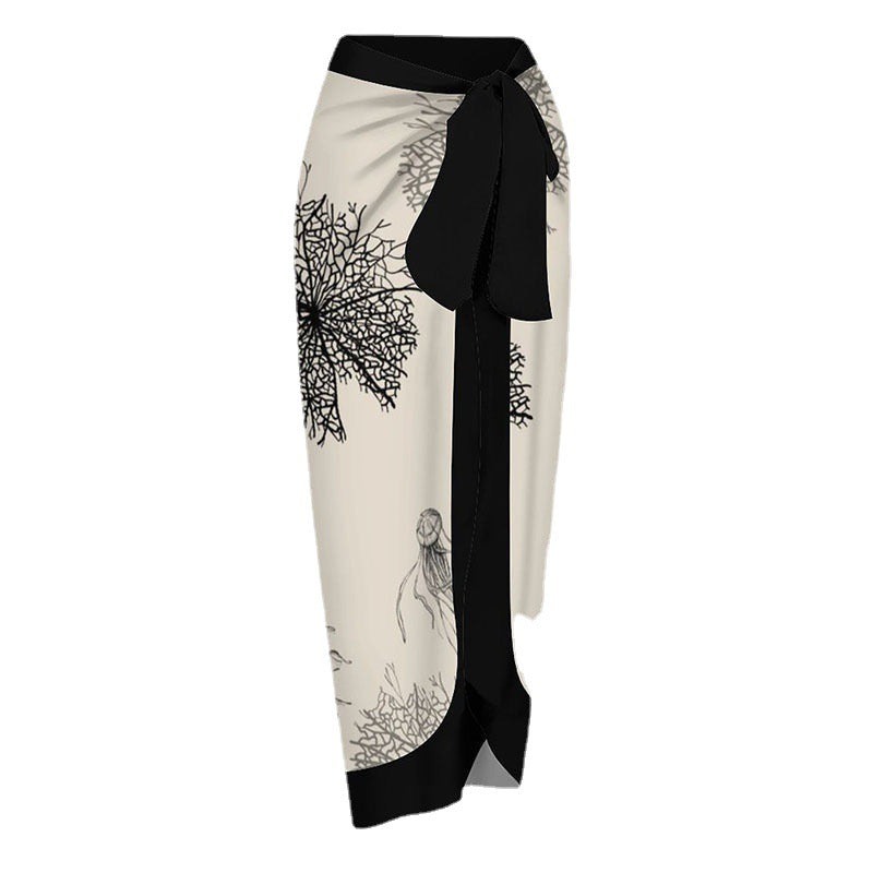 Femme Wickelstil Éntydel Badeanzug med matchende Sarong Stilla