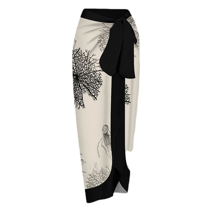 Femme Wickelstil Éntydel Badeanzug med matchende Sarong Stilla