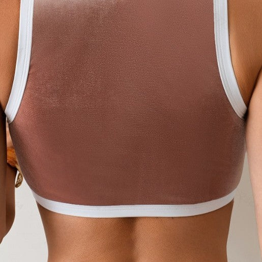 Dame Sport-Bikini-sæt med høj talje og moderigtigt farveskift Stilla