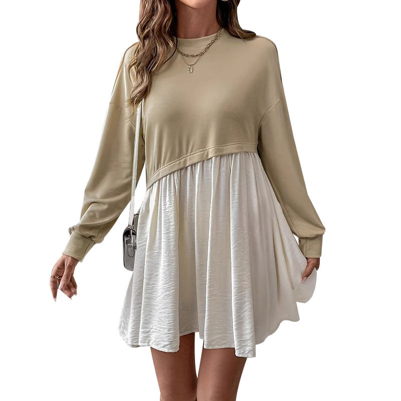 Femme Casual Dual-Layer Mini Kjole Stilla