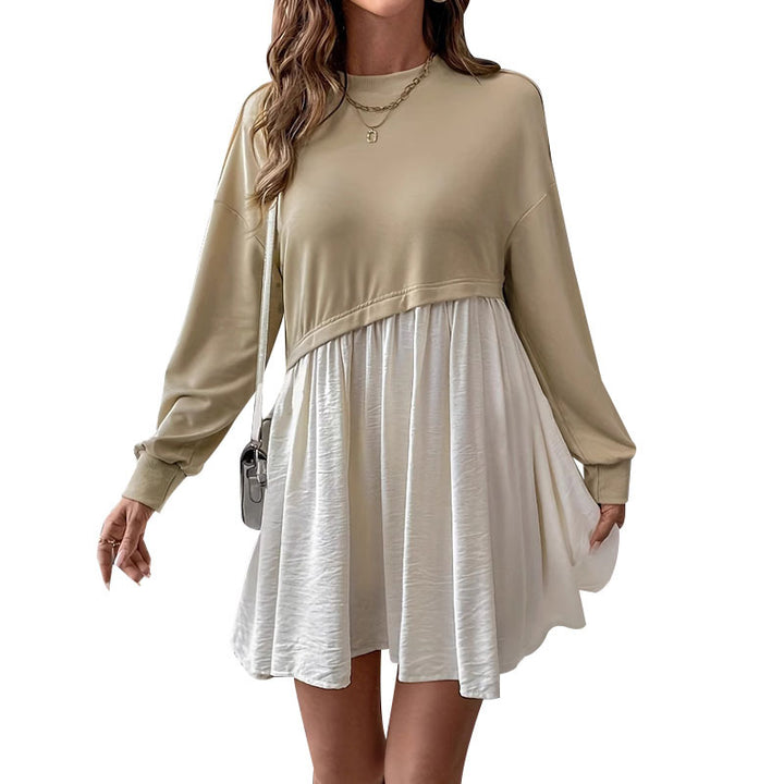 Femme Casual Dual-Layer Mini Kjole Stilla