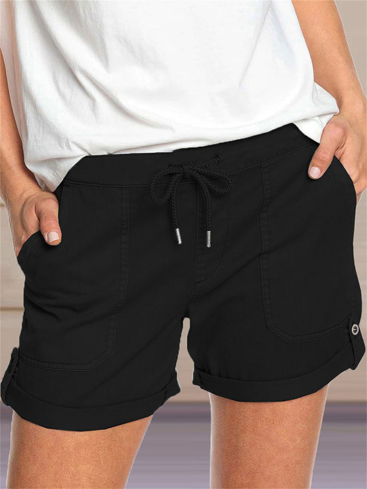 Dame Komfortable og stilfulde Shorts med justerbar talje og praktiske sidelommer Stilla