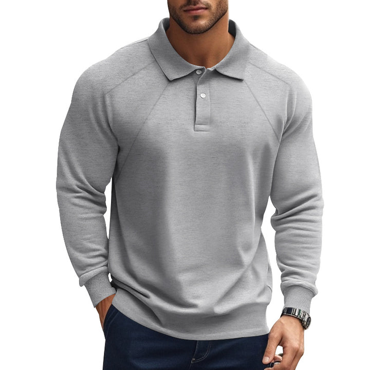 Herrer langærmet polo skjorte med komfortabel pasform og sporty design Stilla