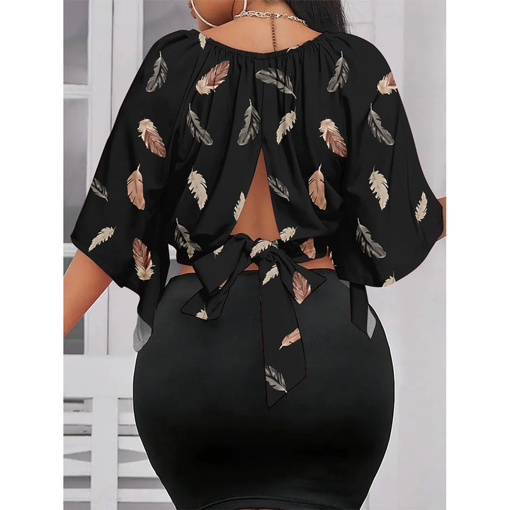 Dame Elegant cropped top med svajende ærmer Stilla