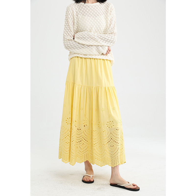 Femme Luftig Blomster-Solblomst Skirt Stilla