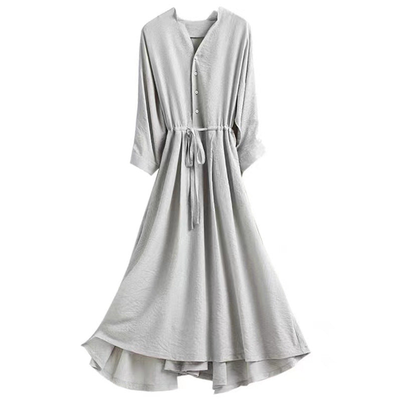 Damebluse med taljerbar knude og elegante detaljer Stilla