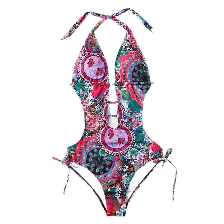 Dame Halter-Nakke Cut-Out Én-dels Badedragt Stilla