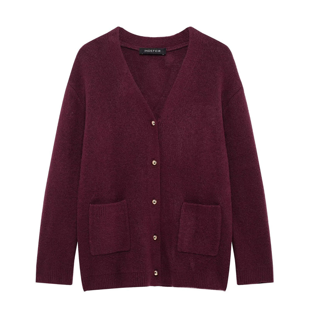 Femme Cozy Cardigan med funktionelle lommer Stilla