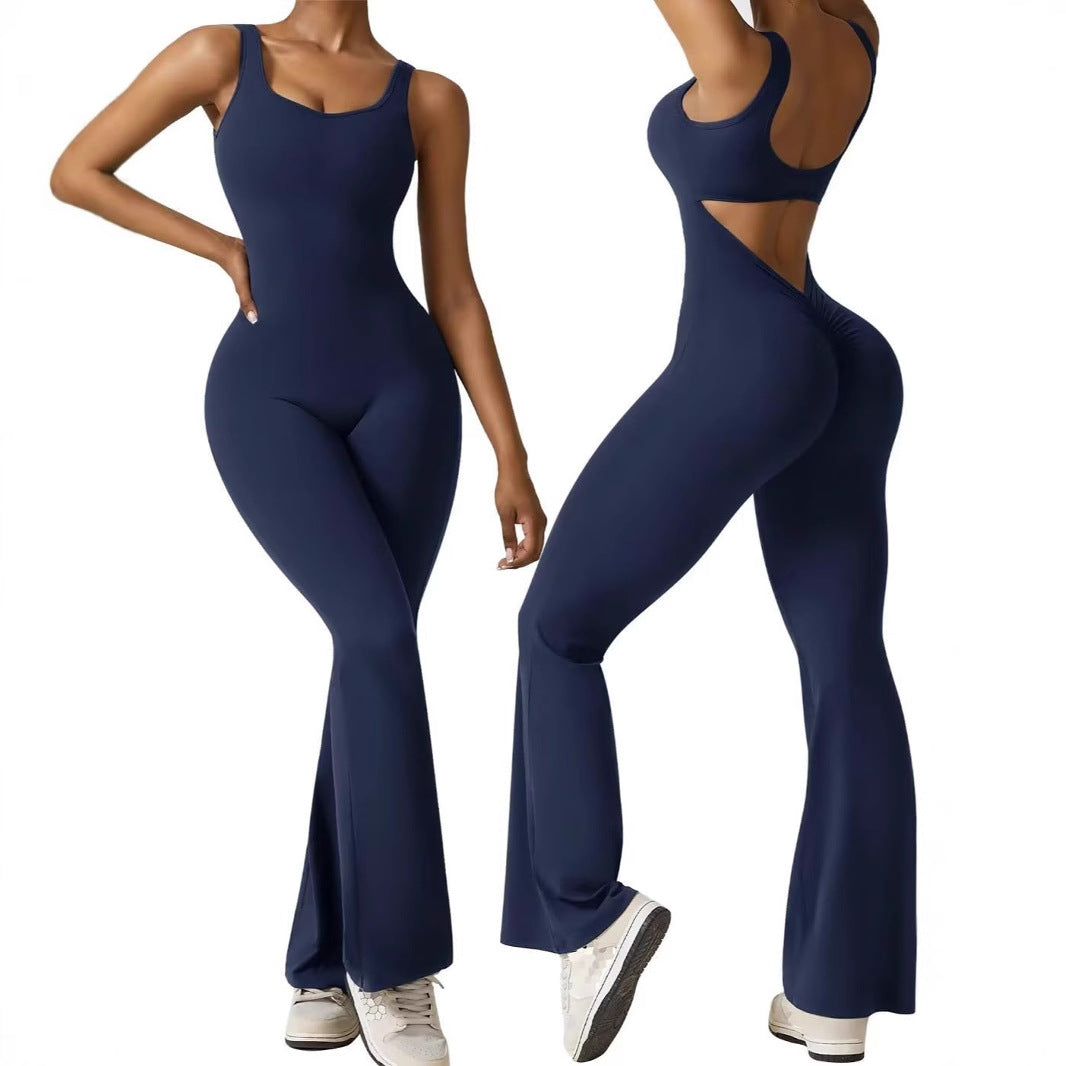 Dame Flydende Jumpsuit med Cut-Out-detaljer og bredt ben Stilla