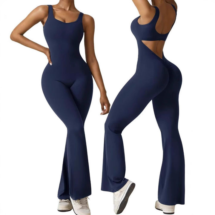 Dame Flydende Jumpsuit med Cut-Out-detaljer og bredt ben Stilla