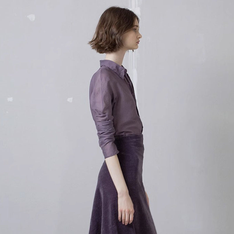 Dame elegant og transparent bluse Stilla
