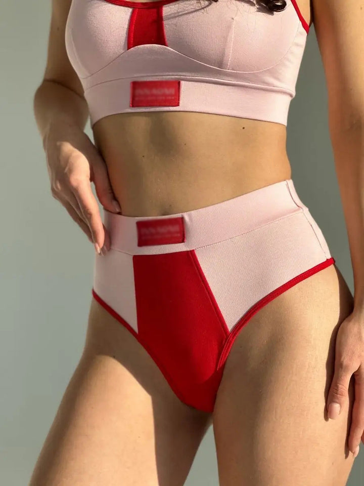 Dame high-waist trusse med sporty design og elastisk talje Stilla