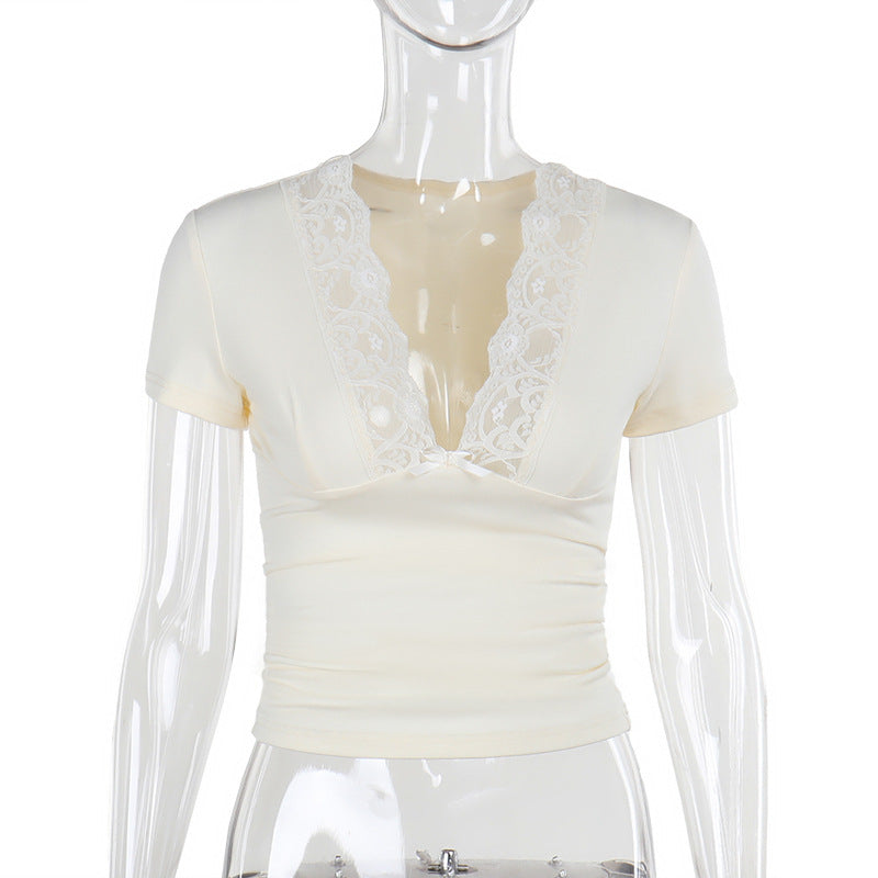 Dame elegant spids bluse Skovae