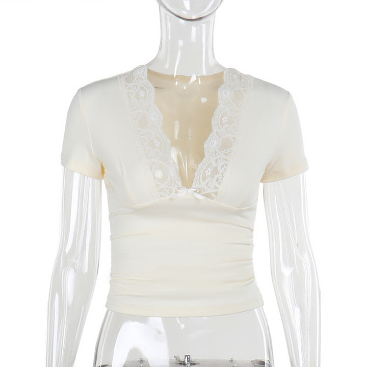 Dame elegant spids bluse Skovae