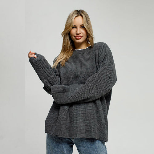 Femme Oversized Chunky Strikpullover Stilla